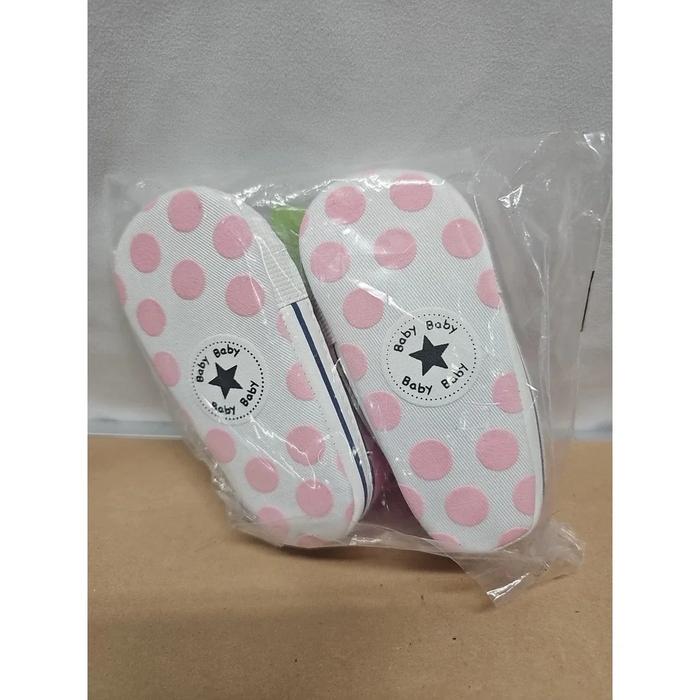 Baby Shoes Boy Girl Solid Sneaker Cotton Soft Anti-Slip Sole Infant Toddler sz 3